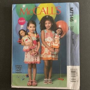 McCall's Patterns M7146 Children's/Girls'/18" Dolls' Dresses